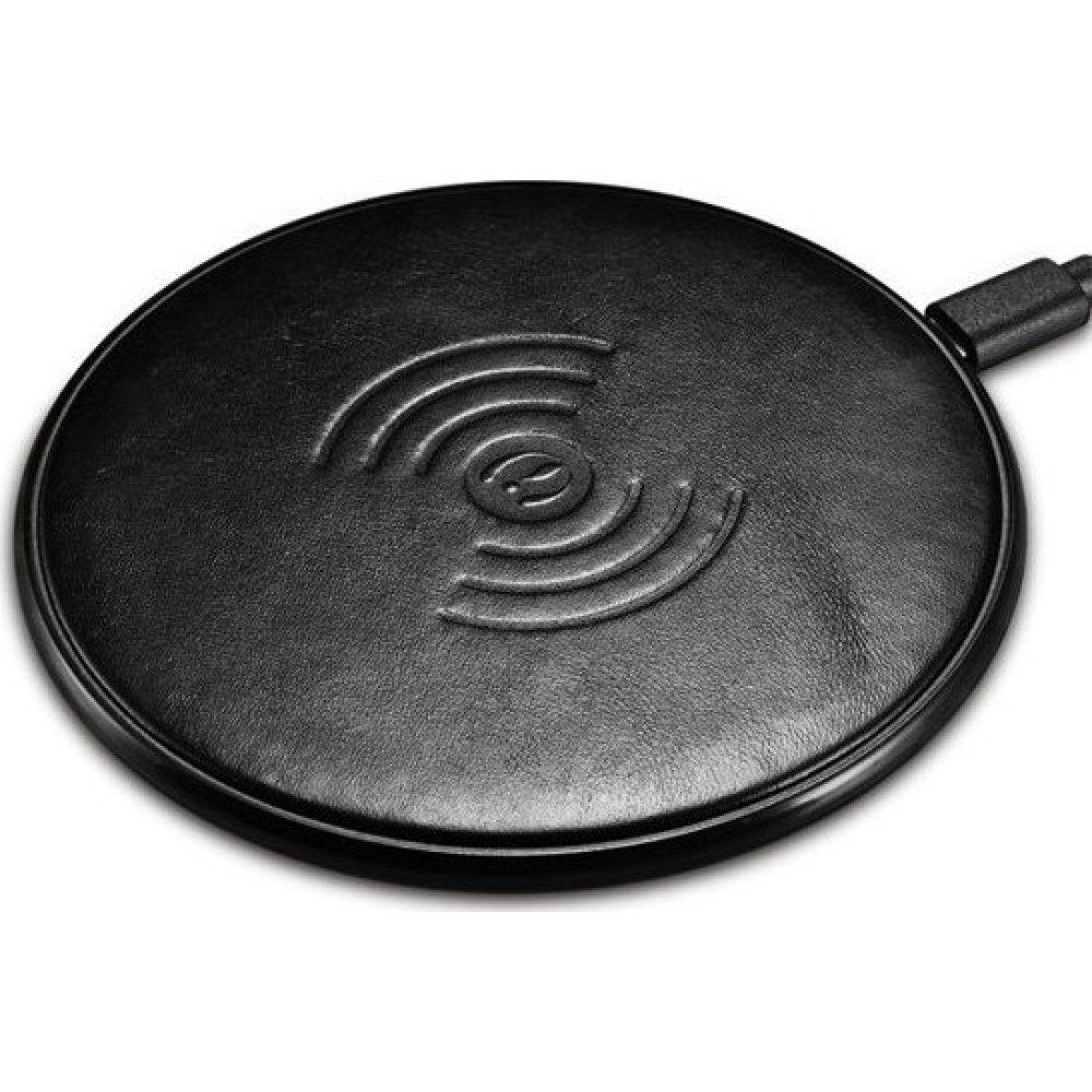 iCarer NW180 Genuine Leather Wireless Charging - Δερμάτινη Βάση Ασύρματης Φόρτισης Qi - 1A - Black (IWXC001-BK)