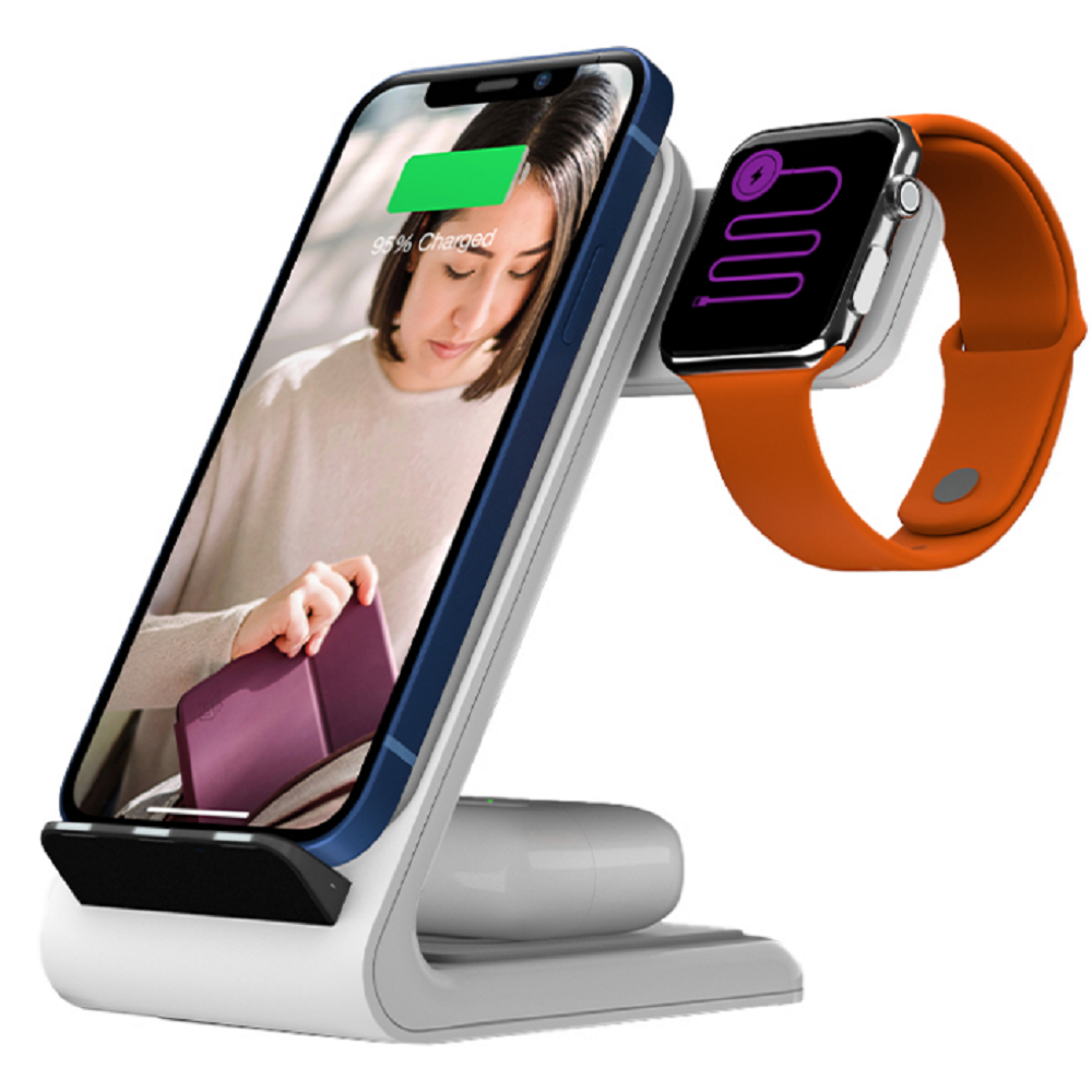 STM Charge Tree Swing - Βάση Ασύρματης Φόρτισης για Smartphone / Airpods / Apple Watch - 15W - White - 2 Έτη Εγγύηση (STM-931-323Z-01)