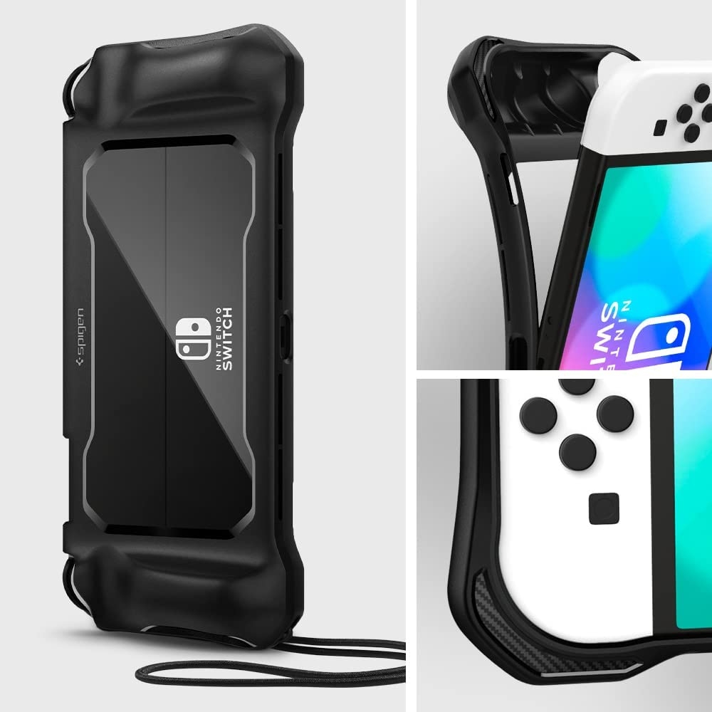 Spigen Θήκη Rugged Armor Nintendo Switch OLED - Matte Black (ACS04020)