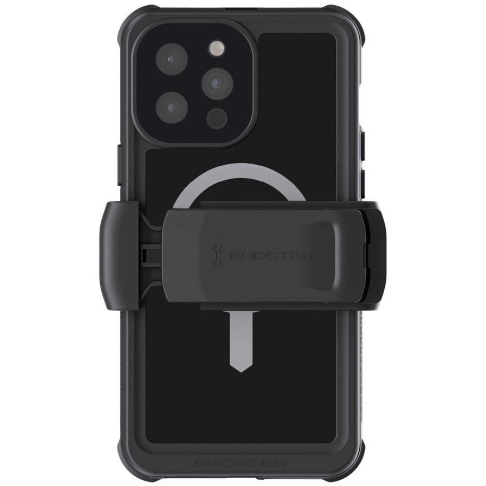 Ghostek Nautical 4 - Ανθεκτική Αδιάβροχη Θήκη MagSafe με Περιστρεφόμενο Κλιπ Ζώνης - Apple iPhone 13 Pro Max - Black (GHOCAS2881)