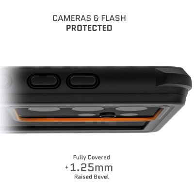 Ghostek Nautical 4 - Ανθεκτική Αδιάβροχη Θήκη με Περιστρεφόμενο Κλιπ Ζώνης - Samsung Galaxy S22 Ultra 5G - Black (GHOCAS3028)