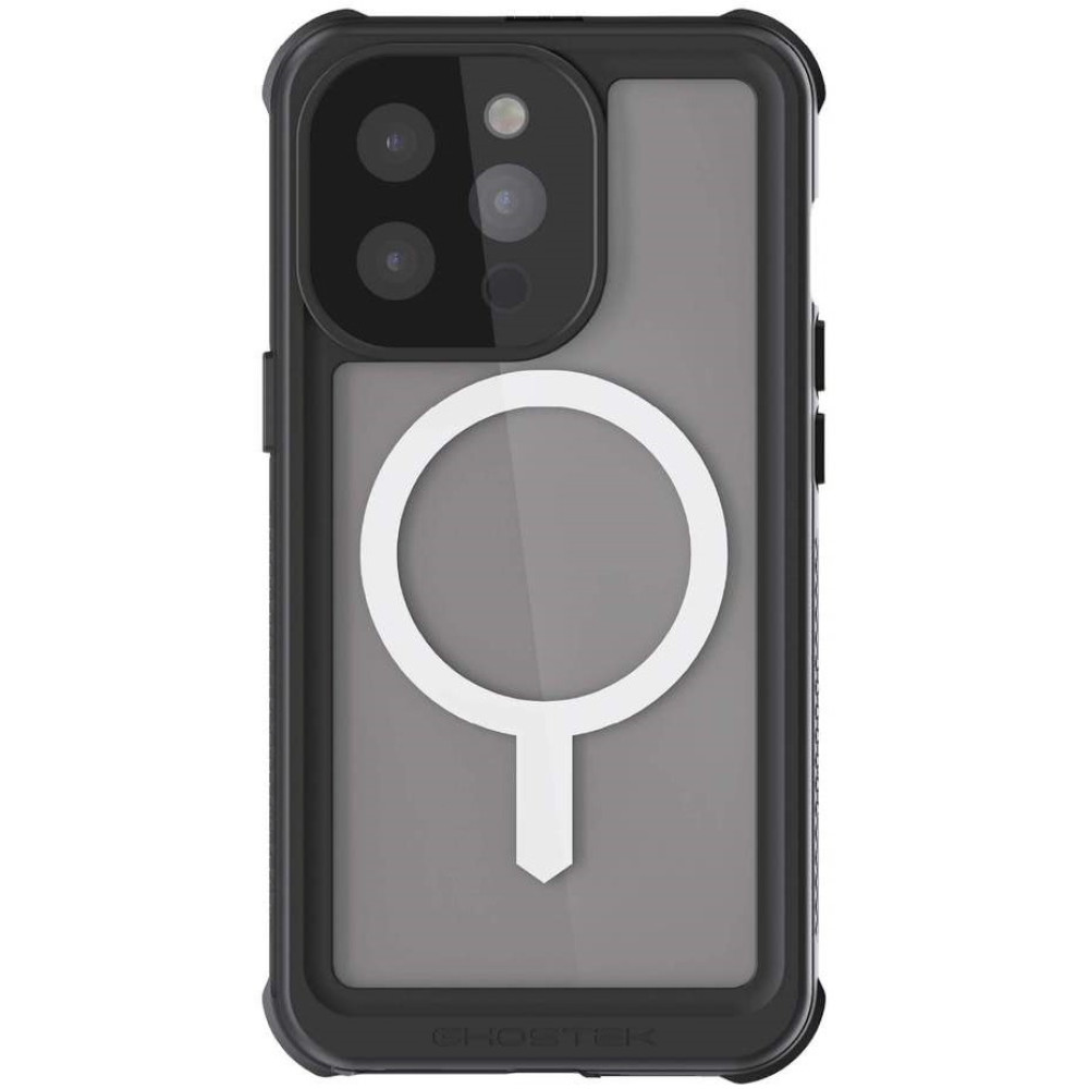 Ghostek Nautical 4 - Ανθεκτική Αδιάβροχη Θήκη MagSafe με Περιστρεφόμενο Κλιπ Ζώνης - Apple iPhone 13 Pro - Clear (GHOCAS2880)