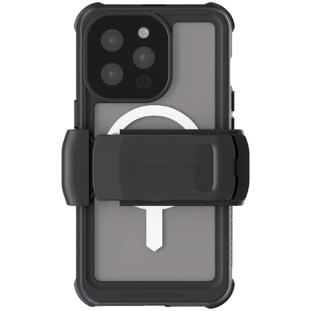 Ghostek Nautical 4 - Ανθεκτική Αδιάβροχη Θήκη MagSafe με Περιστρεφόμενο Κλιπ Ζώνης - Apple iPhone 13 Pro - Clear (GHOCAS2880)