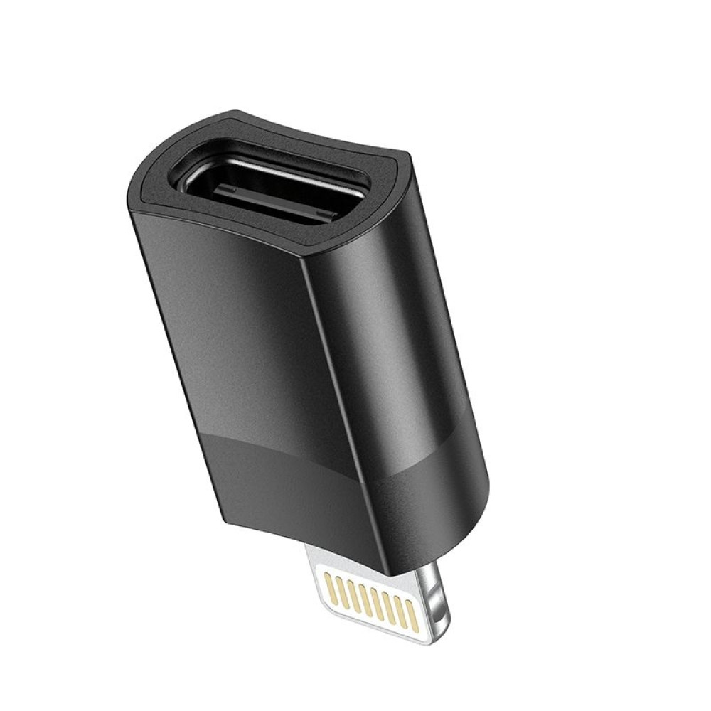 Hoco UA17 Adapter - Αντάπτορας Lightning (male) σε Type-C (female) - 2Α - Black (6931474761996)