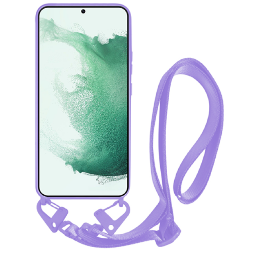 Vivid Silicone Strap - Θήκη Σιλικόνης με Λουράκι Λαιμού - Samsung Galaxy S22 5G - Lilac (VISISTRAP217LILAC)