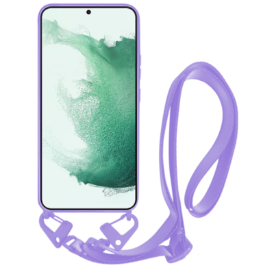 Vivid Silicone Strap - Θήκη Σιλικόνης με Λουράκι Λαιμού - Samsung Galaxy S22 5G - Lilac (VISISTRAP217LILAC)