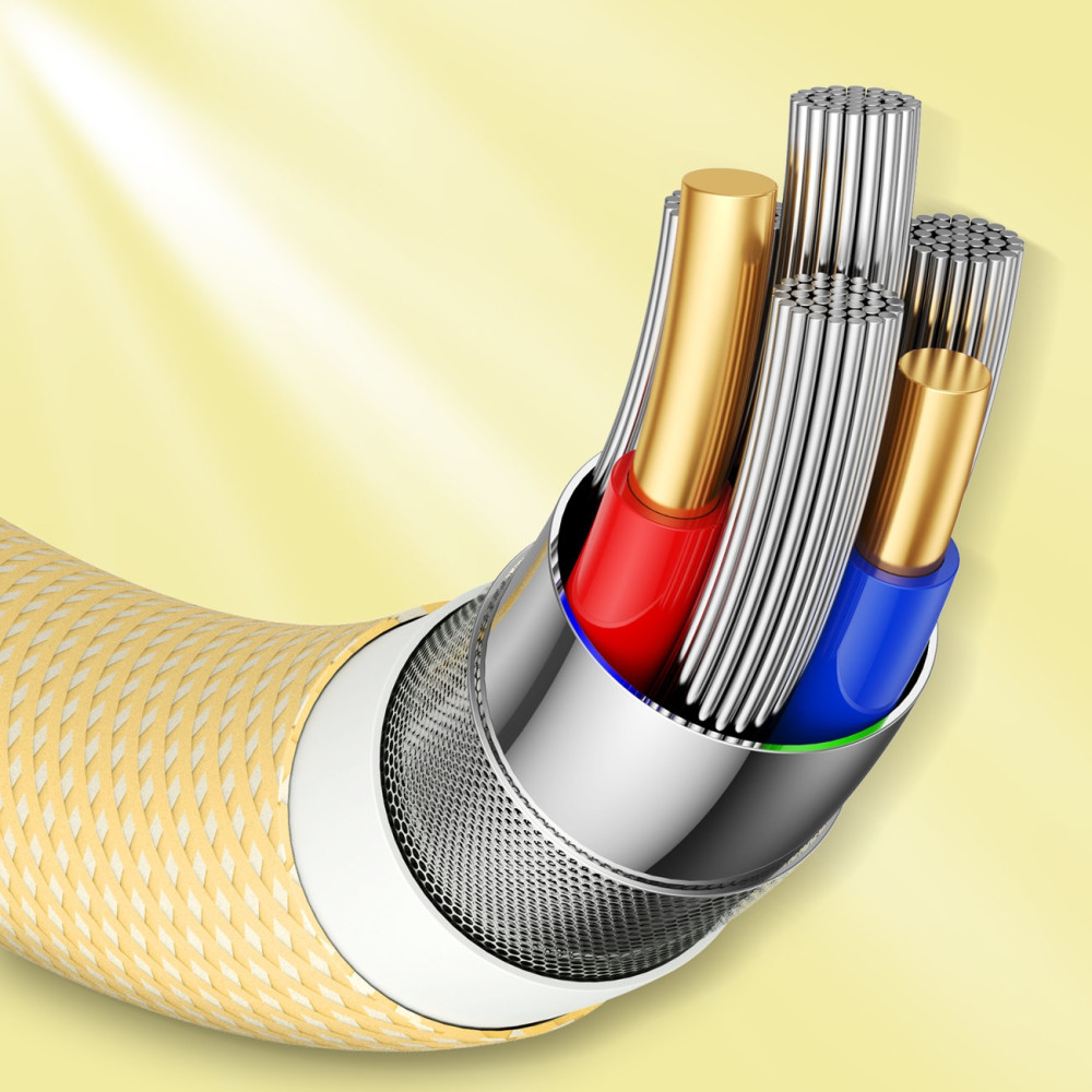 Joyroom PD S-1024M13 - Καλώδιο Φόρτισης και Μεταφοράς Δεδομένων 2.4A - Type-C σε Lightning - 100cm - 20W - Yellow (6941237177698)