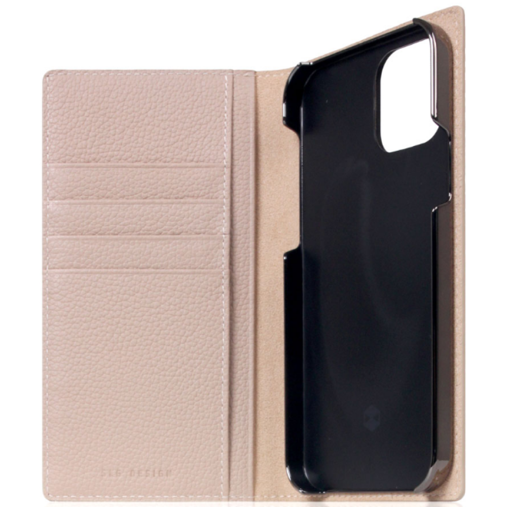 SLG Design D8 Full Grain Leather - Δερμάτινη Θήκη Flip Apple iPhone 13 Pro Max - Light Cream (SD-D8G-DC-IP13PM-LC)