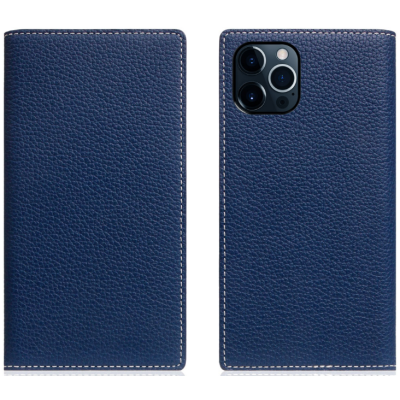 SLG Design D8 Full Grain Leather - Δερμάτινη Θήκη Flip Apple iPhone 13 Pro Max - Navy Blue (SD-D8G-DC-IP13PM-NB)