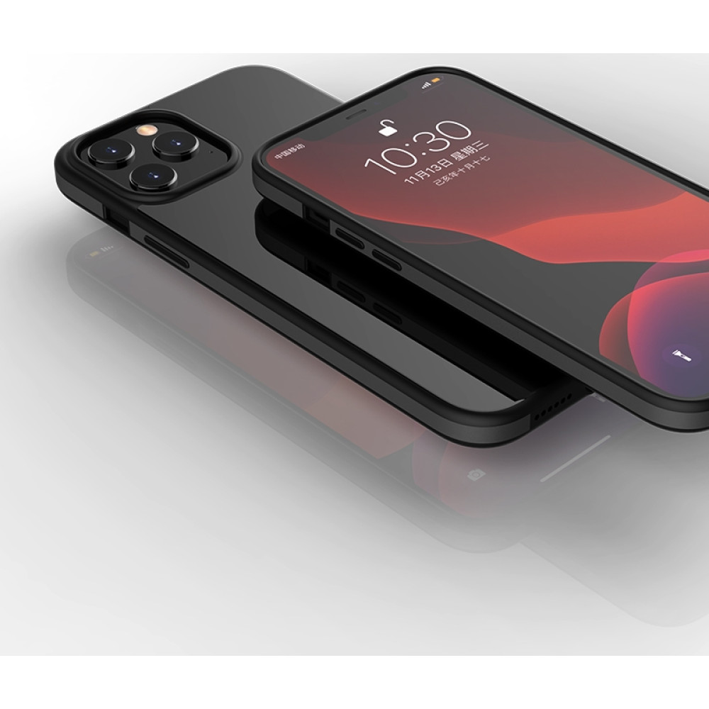 Bodycell Back Glass Aluminium Bumper - Θήκη με Πλάτη από Tempered Glass και Bumper Αλουμινίου - Apple iPhone 12 Pro Max - Black (5206015056628)