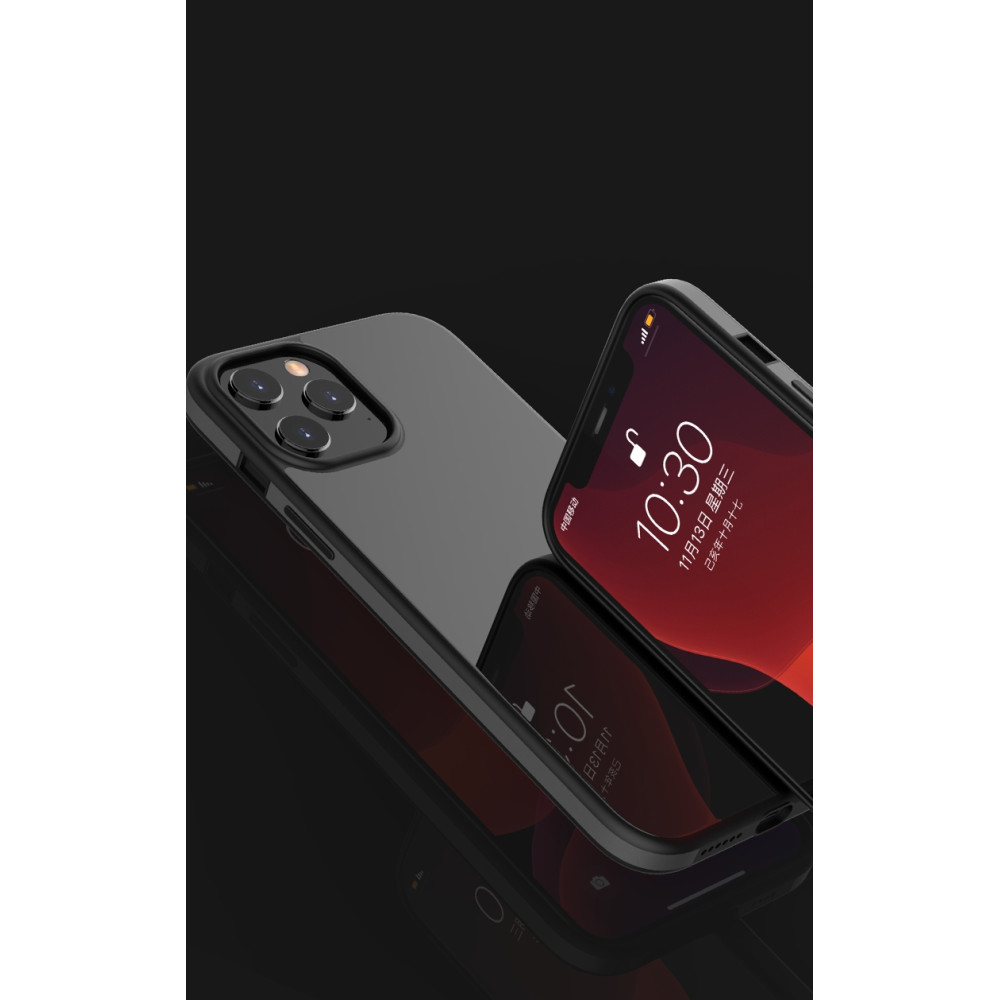 Bodycell Back Glass Aluminium Bumper - Θήκη με Πλάτη από Tempered Glass και Bumper Αλουμινίου - Apple iPhone 12 / 12 Pro - Black (5206015056604)