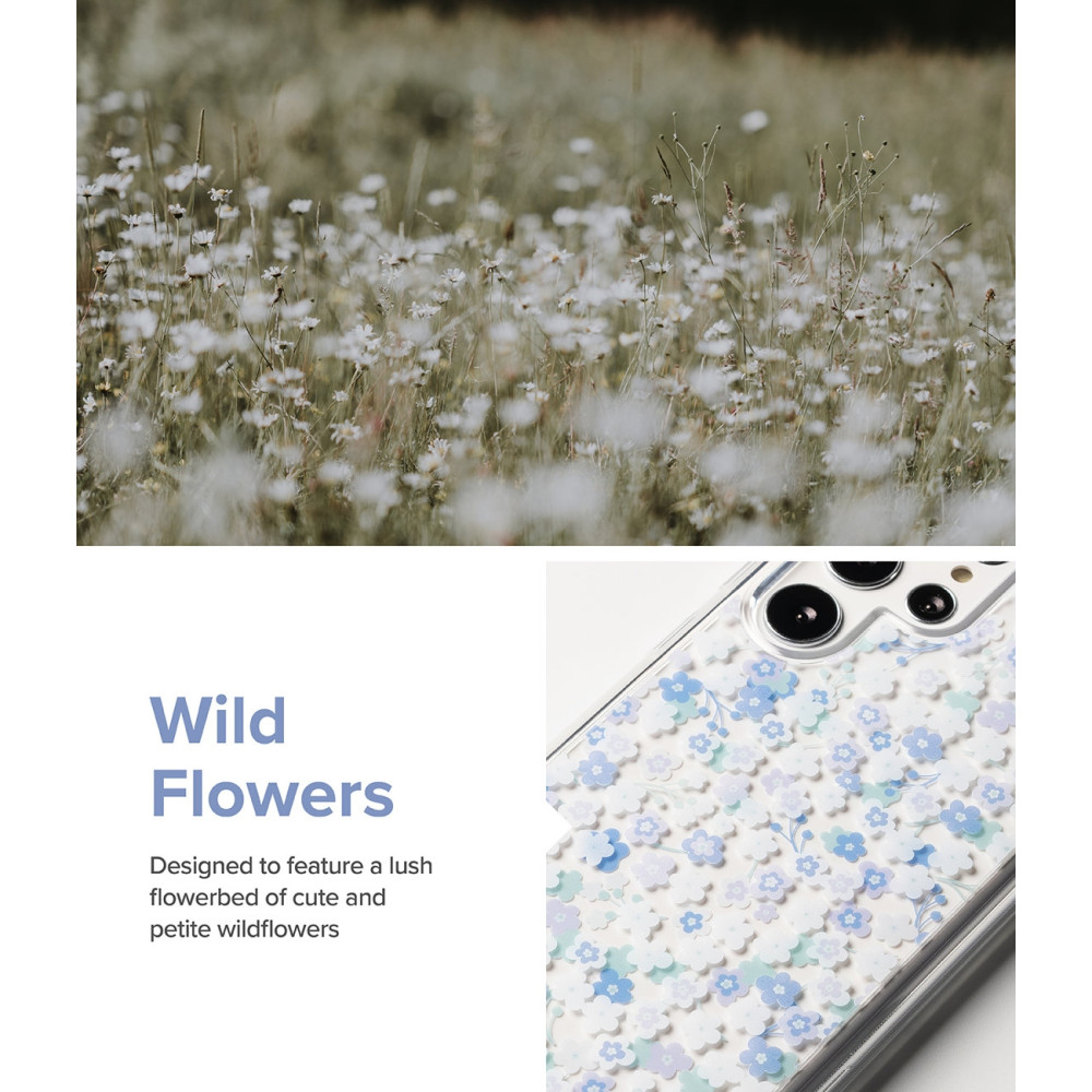 Ringke Fusion Design Armored - Ανθεκτική Σκληρή Θήκη με TPU Bumper - Samsung Galaxy S22 Ultra 5G - Wild Flowers (8809848204685)