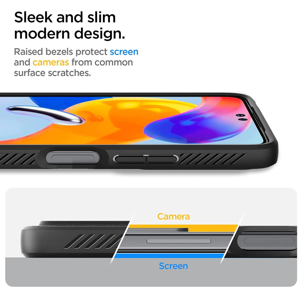 Spigen Θήκη Σιλικόνης Liquid Air - Xiaomi Redmi Note 11 Pro / Redmi Note 12 Pro 4G - Matte Black (ACS04414)