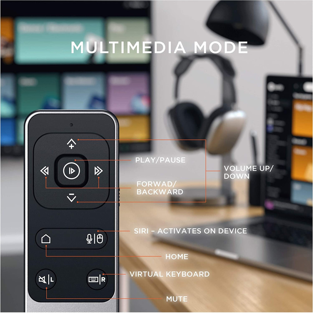 Satechi R2 Multimedia Remote - Επαναφορτιζόμενο Bluetooth Ασύρματο Τηλεχειριστήριο Πολυμέσων και Παρουσίασης για Apple MacBook / iPad / iPhone (ST-BTMR2M)