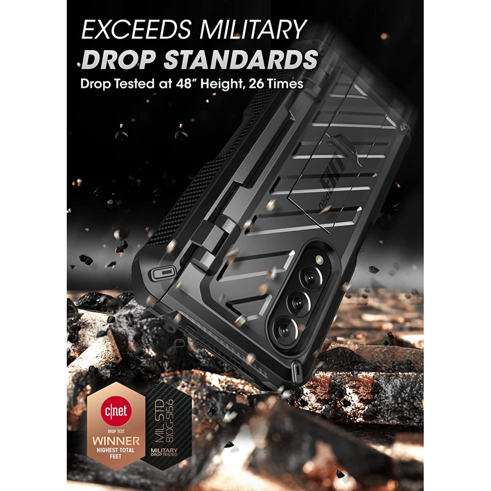 Supcase Ανθεκτική Θήκη Unicorn Beetle Pro - Samsung Galaxy Z Fold3 5G με Υποδοχή S-Pen - Black (843439117075)