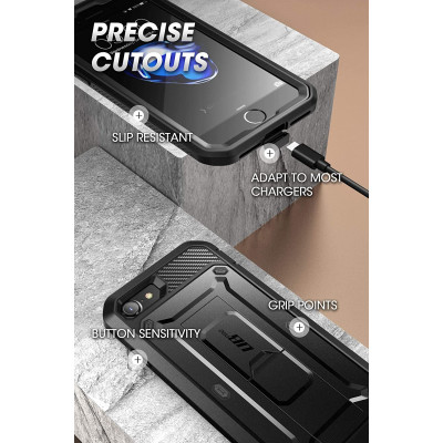 Supcase Ανθεκτική Θήκη Unicorn Beetle Pro - Apple iPhone SE 2022 / 2020 / 8 / 7 - Black (843439117402)