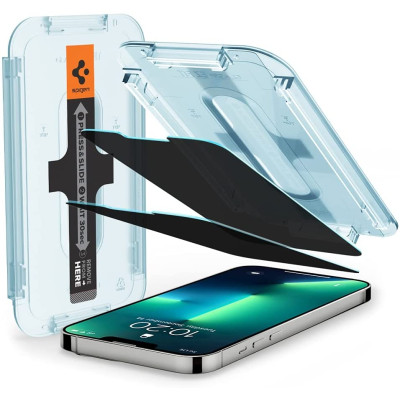 Spigen Privacy Tempered Glass GLAS.tR EZ Fit - Αντιχαρακτικό Γυαλί Προστασίας Απορρήτου Οθόνης Apple iPhone 16e / 14 / 13 / 13 Pro - 2 Τεμάχια (AGL03388)