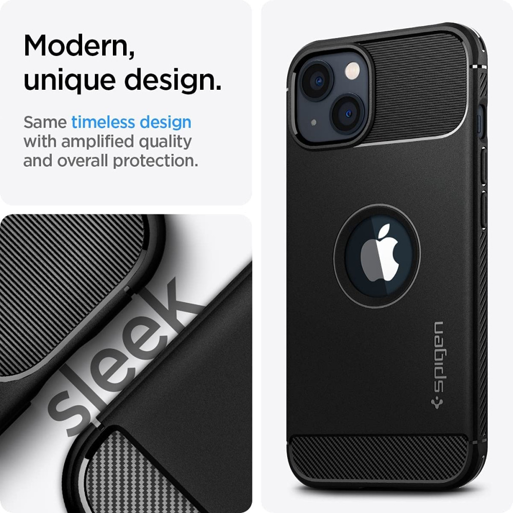 Spigen Θήκη Rugged Armor Apple iPhone 13 - Matte Black (ACS03518)