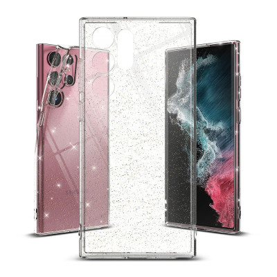 Ringke Air Θήκη Σιλικόνης Samsung Galaxy S22 Ultra 5G - Glitter Clear (8809848208331)
