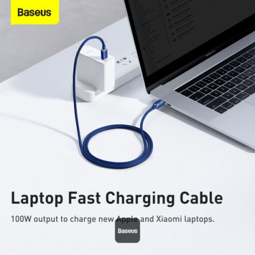 Καλώδιο Baseus Crystal Shine Series Φόρτισης και Μεταφοράς Δεδομένων Type-C σε Type-C 100W 120cm - Blue (CAJY000603)