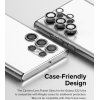 Ringke Camera Lens Frame Glass - Αντιχαρακτικό Γυαλί Προστασίας για Φακό Κάμερας - Samsung Galaxy S22 Ultra 5G - Black (8809848207419)