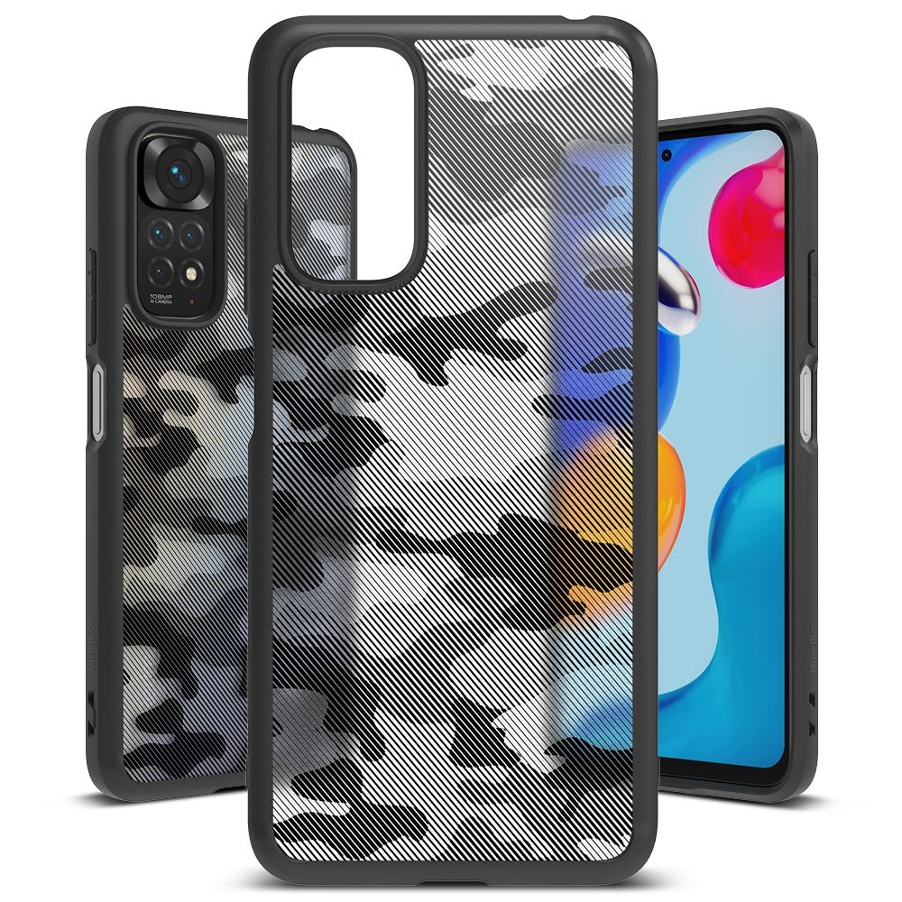 Ringke Fusion Σκληρή Θήκη με TPU Bumper - Xiaomi Redmi Note 11 / 11S - Matte Camo Black (8809848208997)