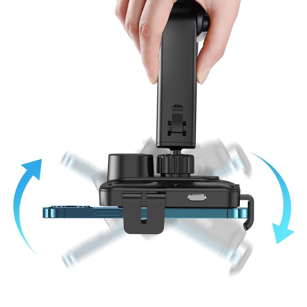 Joyroom JR-ZS219 Triaxial Electric - Βάση Ασύρματης Φόρτισης για Κινητά 4.7" - 6.8" για Ταμπλό και Αεραγωγούς Αυτοκινήτου με Ρυθμιζόμενο Βραχίονα - 15W - Black (6941237175335)