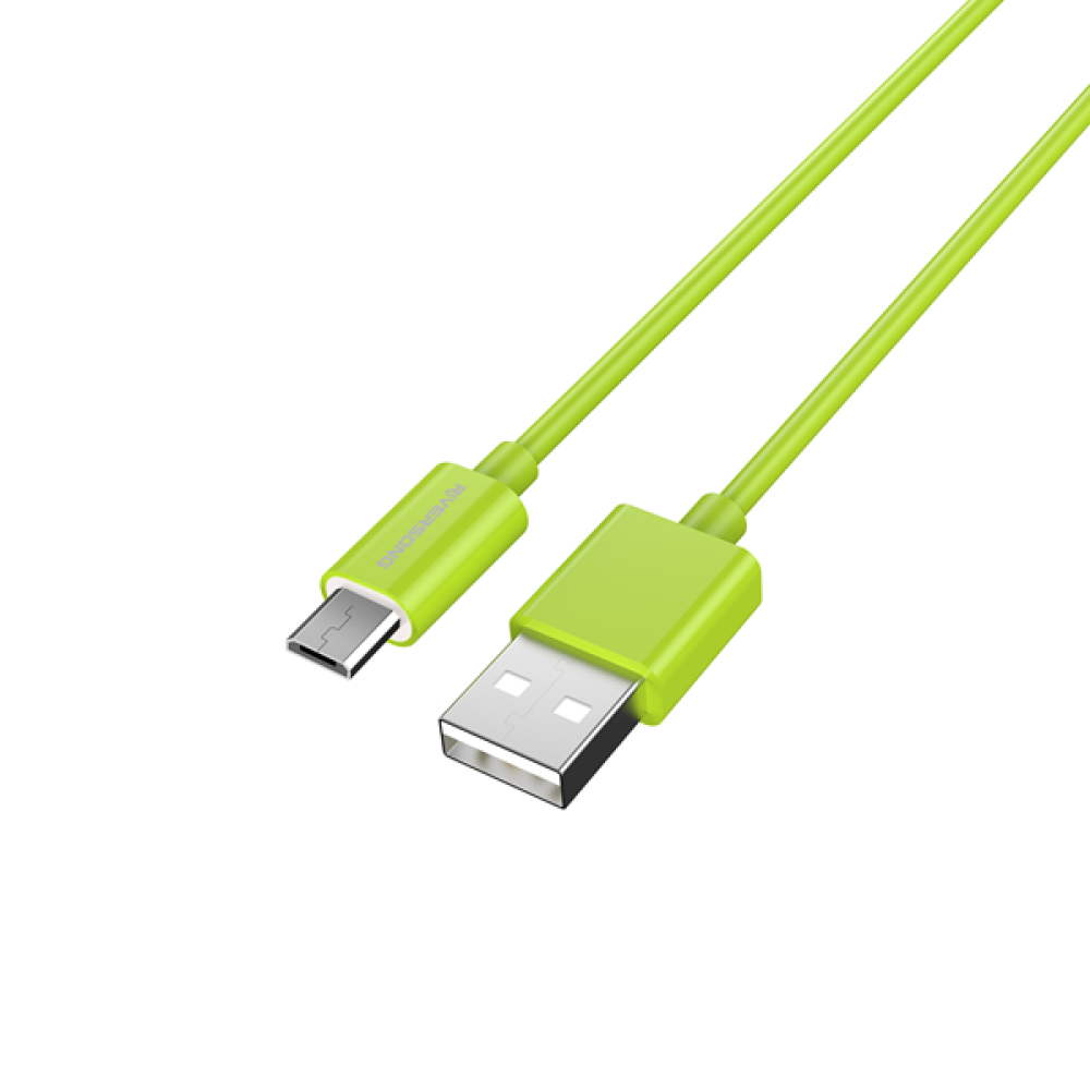 Riversong Lotus 08 - Καλώδιο Φόρτισης και Μεταφοράς Δεδομένων 3A USB σε MicroUSB - 120cm - Green (CM71G)