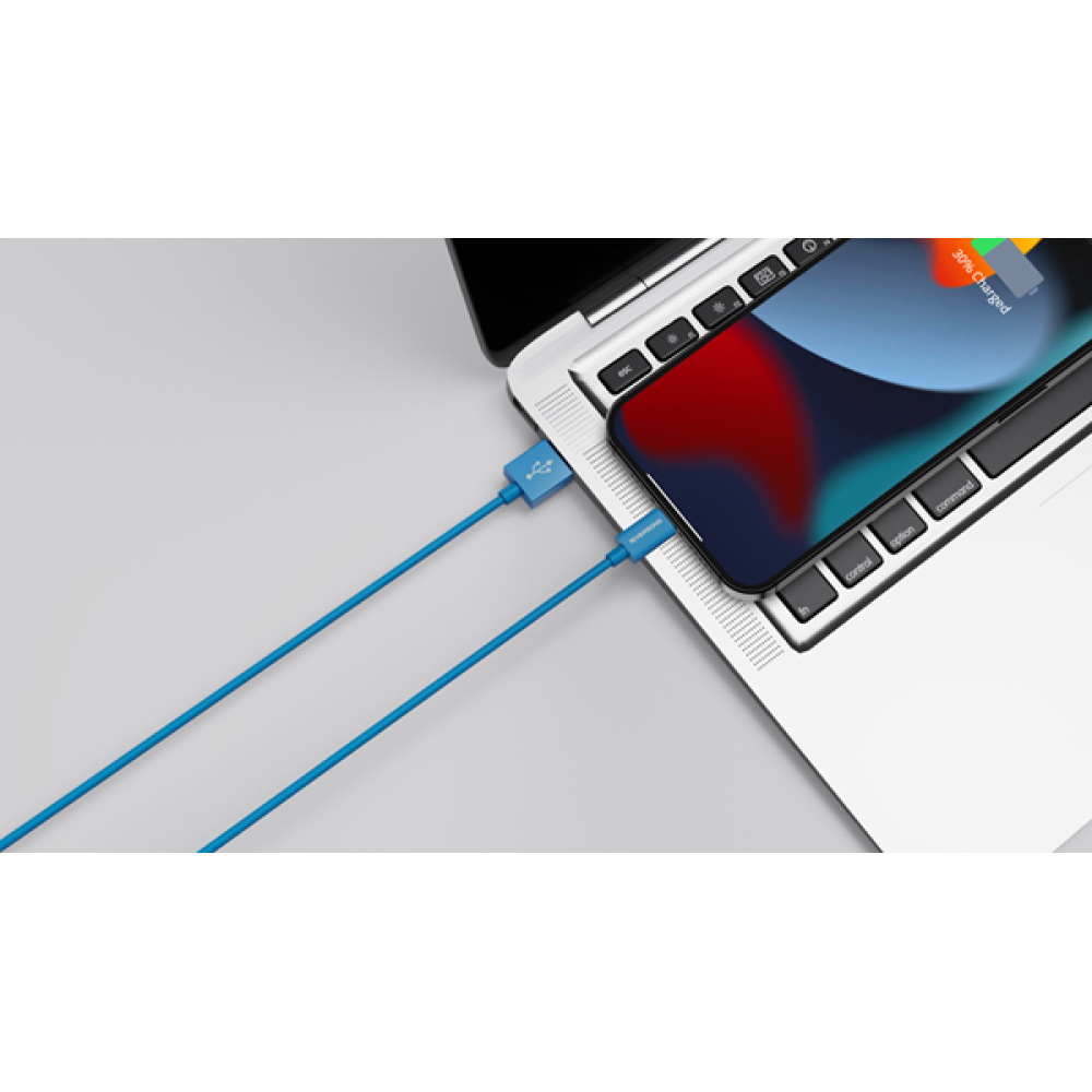 Riversong Lotus 08 - Καλώδιο Φόρτισης και Μεταφοράς Δεδομένων 3A USB σε Lightning - 120cm - Blue (CL71BU)