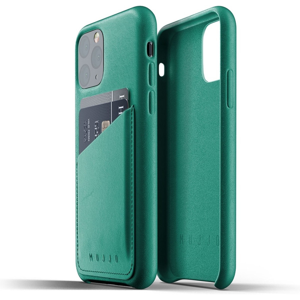 MUJJO Full Leather Wallet Case - Δερμάτινη Θήκη-Πορτοφόλι Apple iPhone 11 Pro - Alpine Green (MUJJO-CL-002-GR)