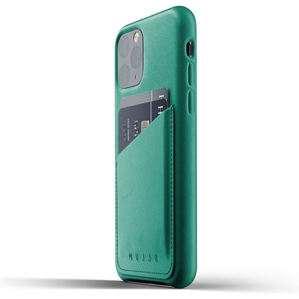 MUJJO Full Leather Wallet Case - Δερμάτινη Θήκη-Πορτοφόλι Apple iPhone 11 Pro - Alpine Green (MUJJO-CL-002-GR)
