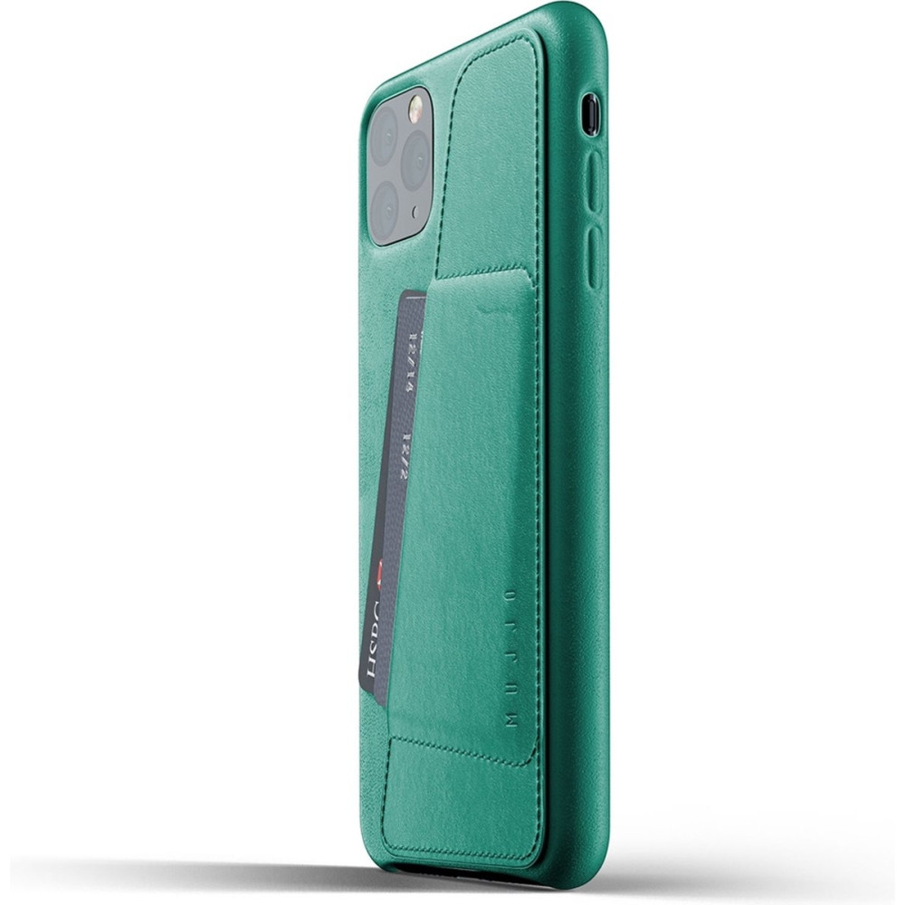 MUJJO Full Leather Wallet Case - Δερμάτινη Θήκη-Πορτοφόλι Apple iPhone 11 Pro Max - Alpine Green (MUJJO-CL-004-GR)