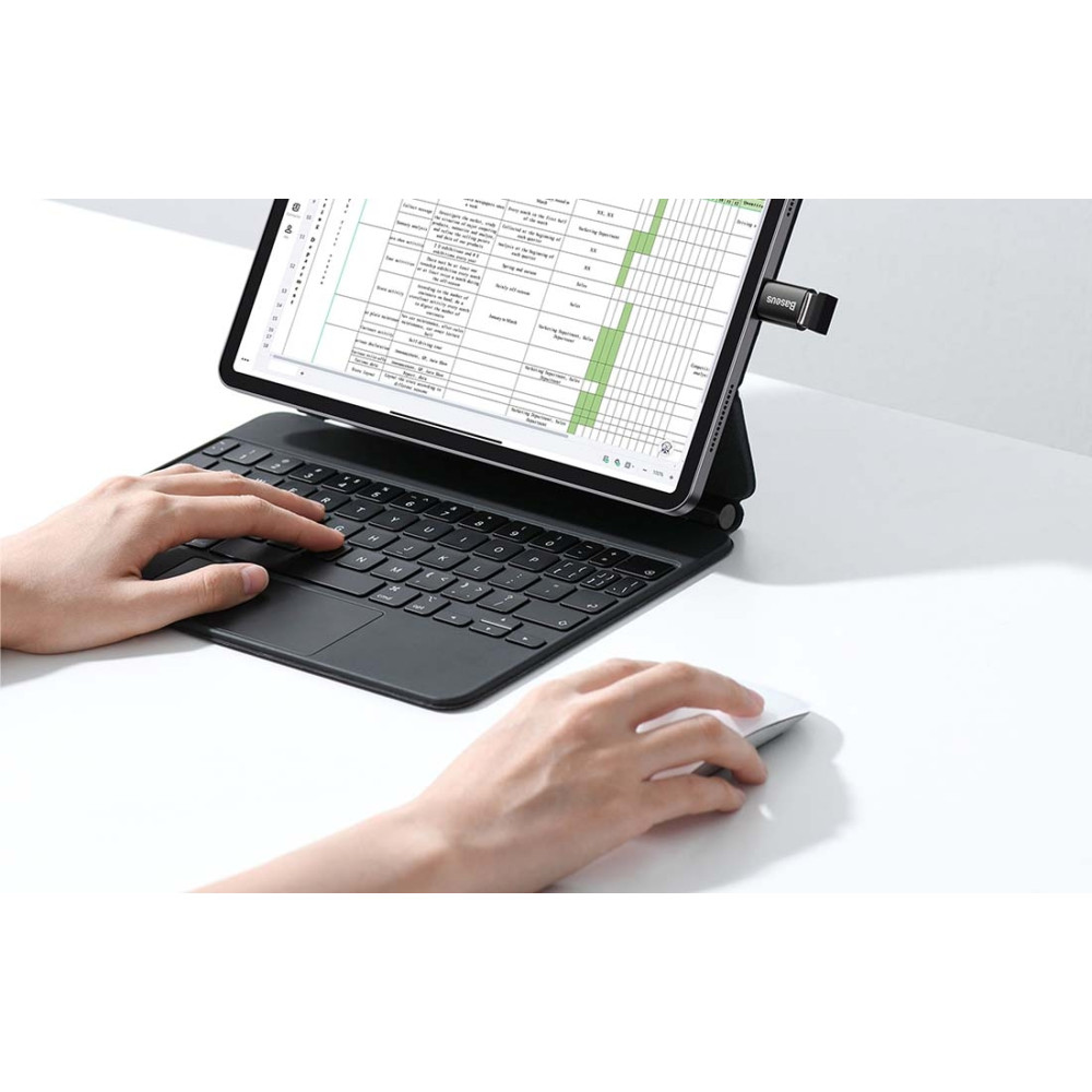 Baseus Ingenuity Series Mini OTG Adaptor - Αντάπτορας Type-C (male) σε USB-A (female) - Black (ZJJQ000001)