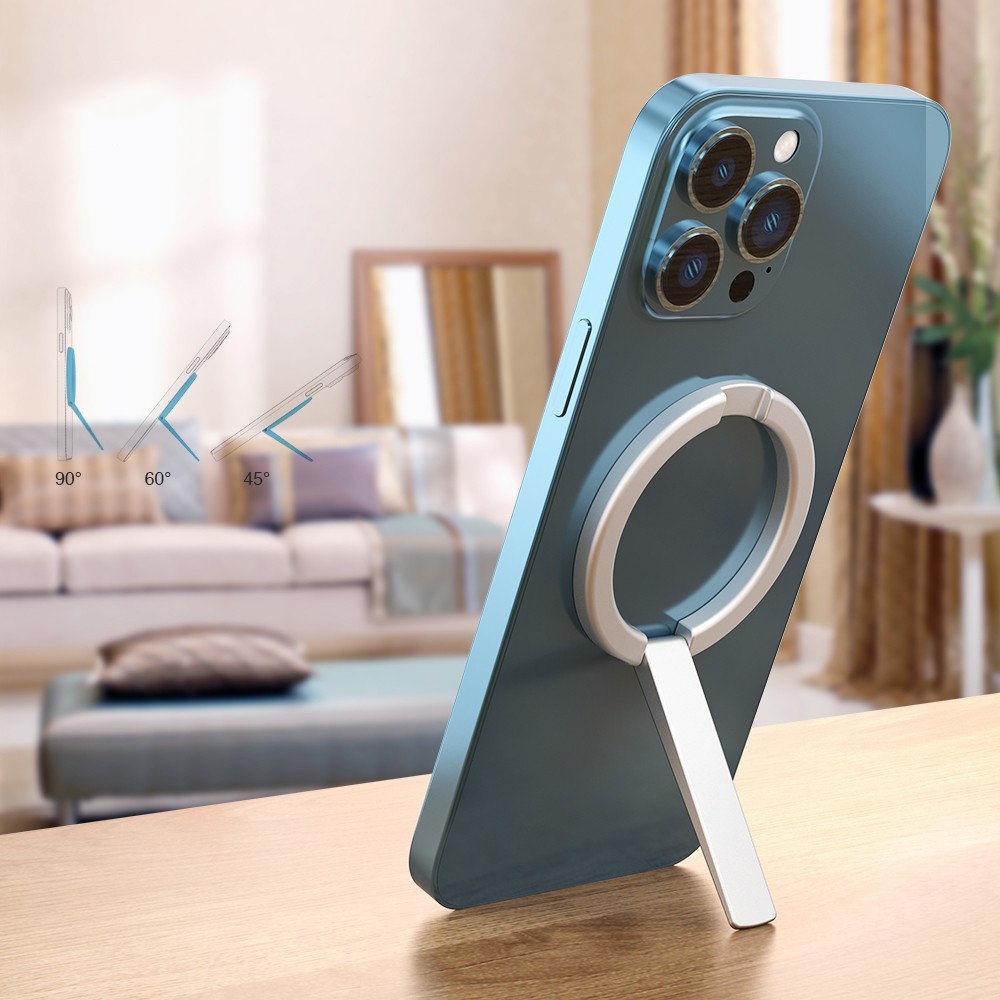 Stoyobe HF-IV Magnetic Bracket - Μαγνητική Βάση Στήριξης MagSafe για Κινητά / Smartphone iPhone 14 / 13 / 12 - Silver (6974690970063)