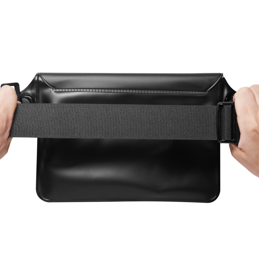 Spigen A620 Aqua Shield Waterproof Pouch Bag - Universal Αδιάβροχη Τσάντα Μέσης - IPX8 - 20 x 12 cm - Solid Black (AMP04532)
