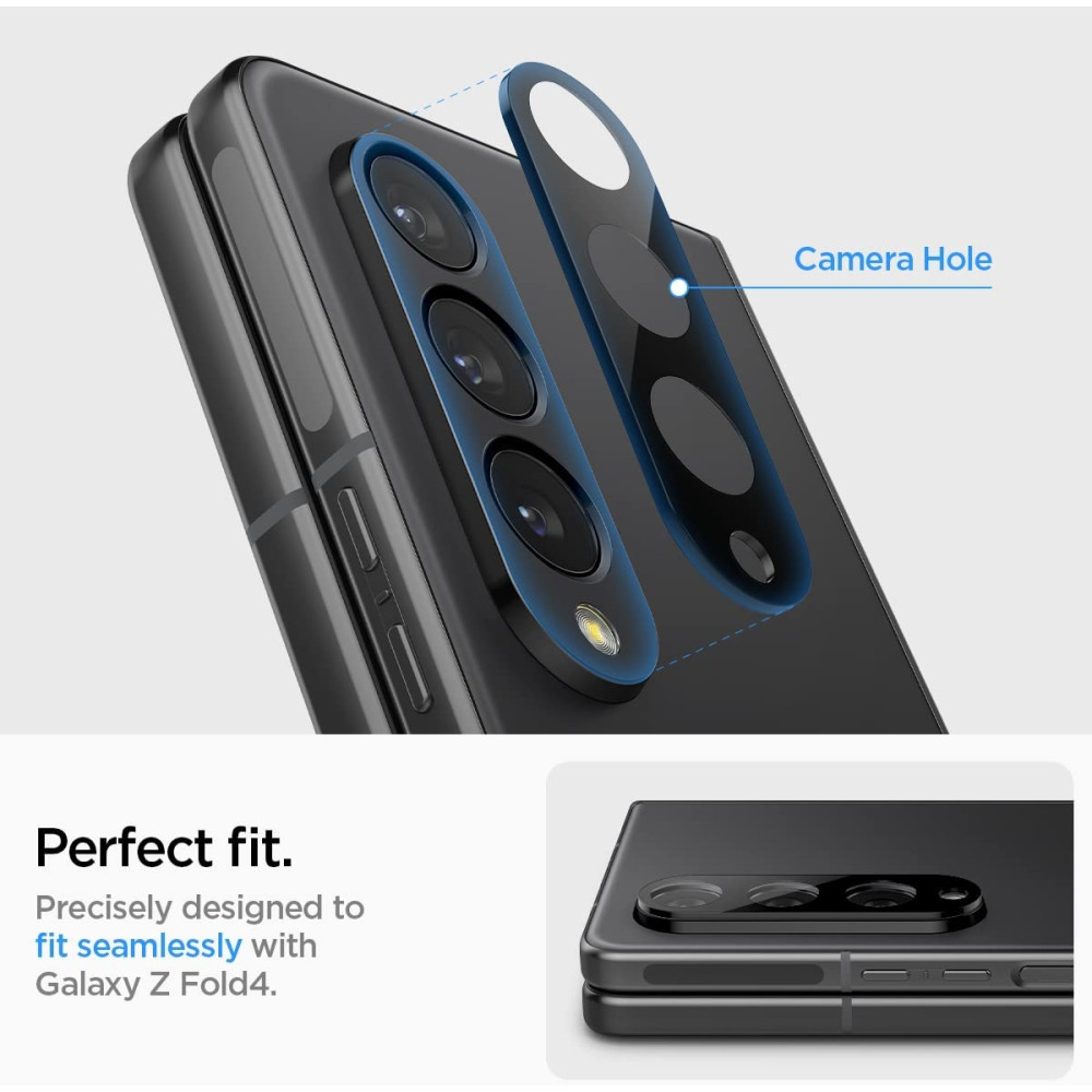 Spigen GLAS.tR OPTIK Camera Lens Protector - Samsung Galaxy Z Fold4 - 2 Τεμάχια - Black (AGL05428)