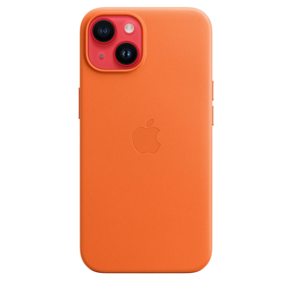 Official Apple Leather Case - Δερμάτινη Θήκη με MagSafe Apple iPhone 14 - Orange (MPP83ZM/A)