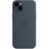Official Apple Θήκη Σιλικόνης με MagSafe Apple iPhone 14 Plus - Storm Blue (MPT53ZM/A)