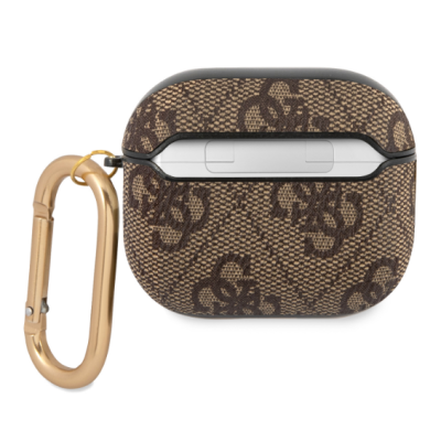 Guess Script Metal Logo Collection - Σκληρή Θήκη για AirPods 3rd Gen - Brown (GUA34GSMW)
