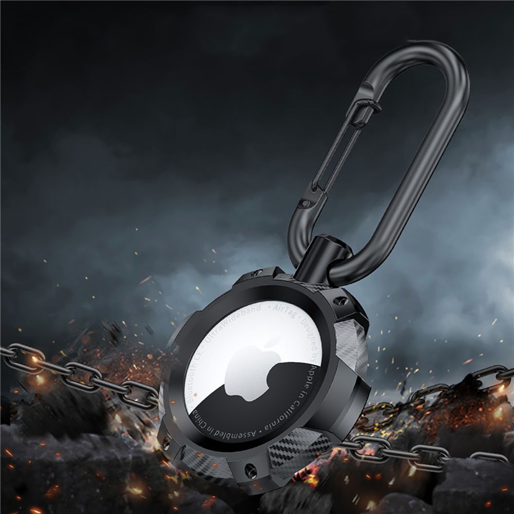 Tech-Protect TPU Carbon - Θήκη / Μπρελόκ Σιλικόνης Apple AirTag - Black (9589046924002)