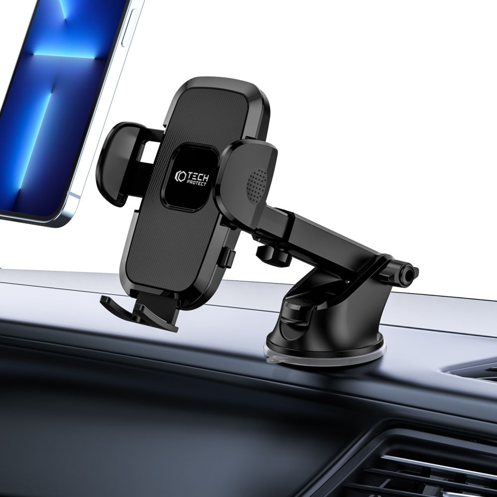 Tech-Protect V3 Universal Dashboard & Windshield Car Mout - Ρυθμιζόμενη Βάση Στήριξης Κινητών / Smartphone 4.7" - 6.9" με Βεντούζα για Ταμπλό / Παρμπρίζ Αυτοκινήτων - Black (9589046926778)