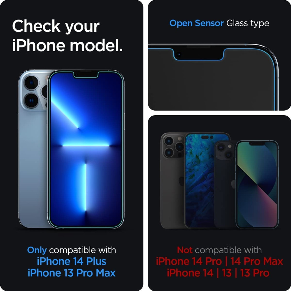 Spigen Tempered Glass GLAS.tR EZ Fit - Αντιχαρακτικό Γυαλί Οθόνης Apple iPhone 14 Plus / 13 Pro Max - 2 Τεμάχια (AGL03375)