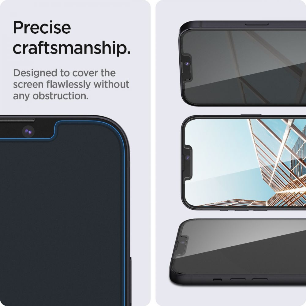 Spigen Tempered Glass GLAS.tR Slim HD Privacy - Αντιχαρακτικό Γυαλί Προστασίας Απορρήτου Οθόνης Apple iPhone 16e / 14 / 13 / 13 Pro (AGL03393)