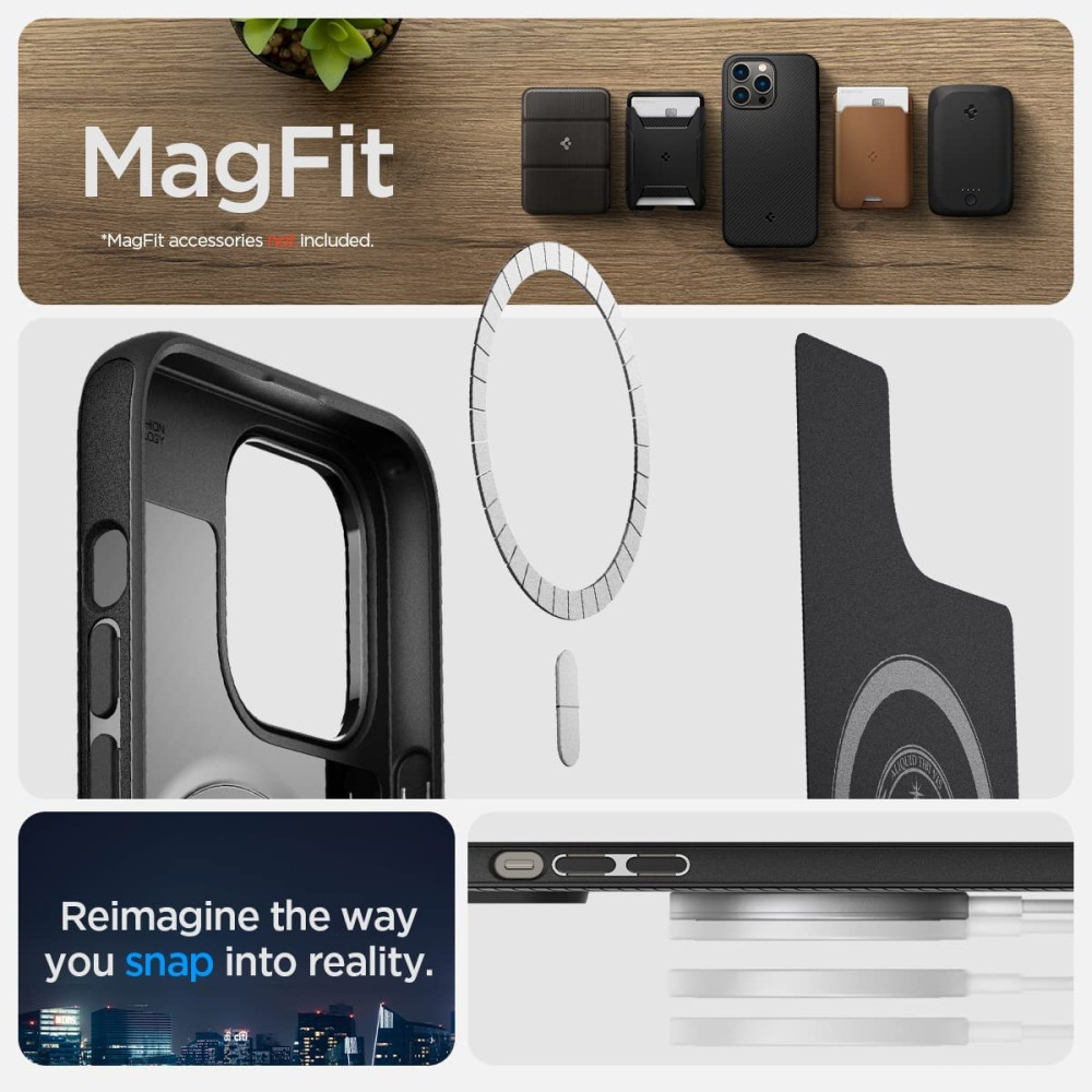 Spigen Mag Armor MagFit - Θήκη Σιλικόνης MagSafe Apple iPhone 14 Pro Max - Matte Black (ACS04844)