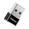 Baseus Converter - Αντάπτορας USB-A (male) σε Type-C (female) - 3A - Black (CAAOTG-01)