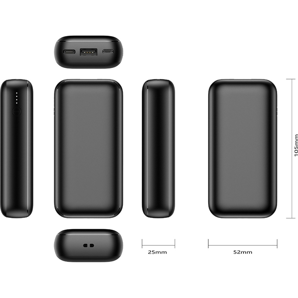 Veger PowerBank S10 - Φορητή Μπαταρία Φόρτισης με 1 x USB-Α / 1 x Type-C - 10000mAh - 20W - Black (VP1135)