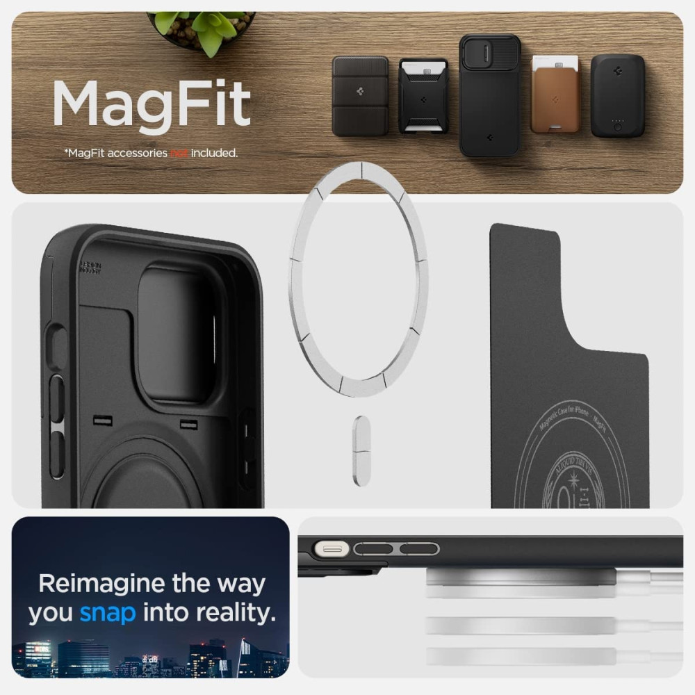 Spigen Optik Armor MagFit - Θήκη MagSafe με Κάλυμμα για την Κάμερα - Apple iPhone 14 Pro Max - Black (ACS04848)