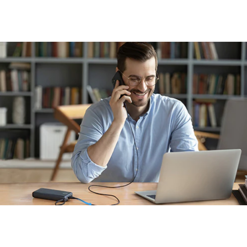 Veger PowerBank C20 - Φορητή Μπαταρία Φόρτισης με Ενσωματωμένα Καλώδια Type-C / USB-A / Lightning / MicroUSB και 1 x USB-A Θύρα - 20000mAh - Black (VP2047)