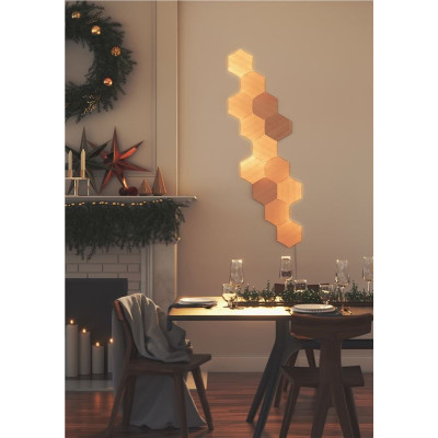 Nanoleaf Elements Wood Look Hexagons Starter Kit - Αρθρωτές Συνθέσεις LED Φωτισμού - 13 Τεμάχια (NL52-K-3002HB-13PK)