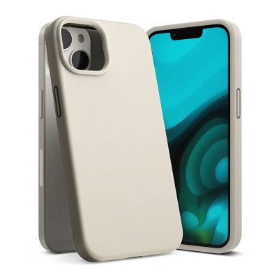 Ringke Silicone - Ανθεκτική Θήκη Σιλικόνης - Apple iPhone 15 Plus / 14 Plus - Stone (8809881263656)